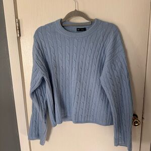 GAP Light Blue Cable Knit Sweater